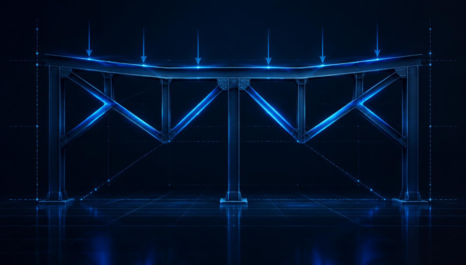 Engineered structure under measured load, representing a compliance stress test